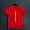 Христианская футболка с крестом - принт